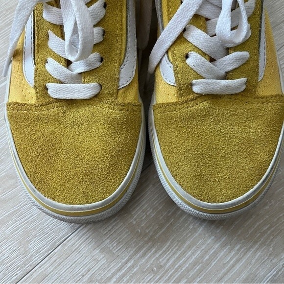 Kids Mustard Yellow White Vans size 2 - Picture 3 of 9